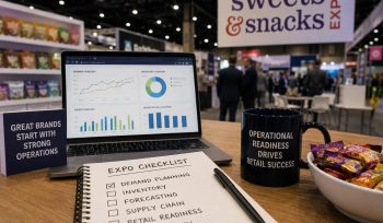 Sweets and Snacks Expo operational readiness graphic for growth-stage CPG brands