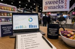 Sweets and Snacks Expo operational readiness graphic for growth-stage CPG brands